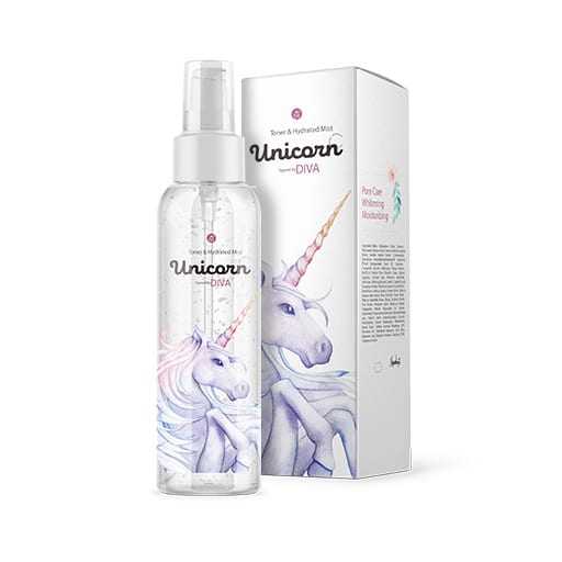 Unicorn Toner & Hydrating Mist Signed By Diva يونيكورن تونر بخاخ للوجه