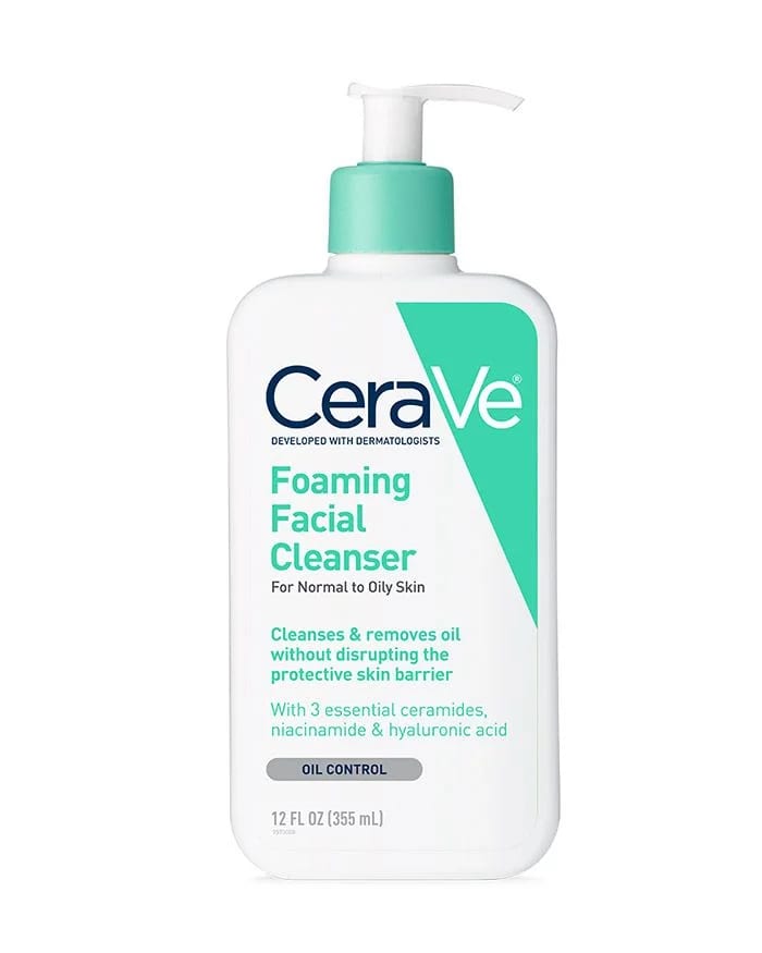 CeraVe Foaming Facial Cleanser غسول سيرافي رغوي للوجه دهنيه مختلطة 355مل