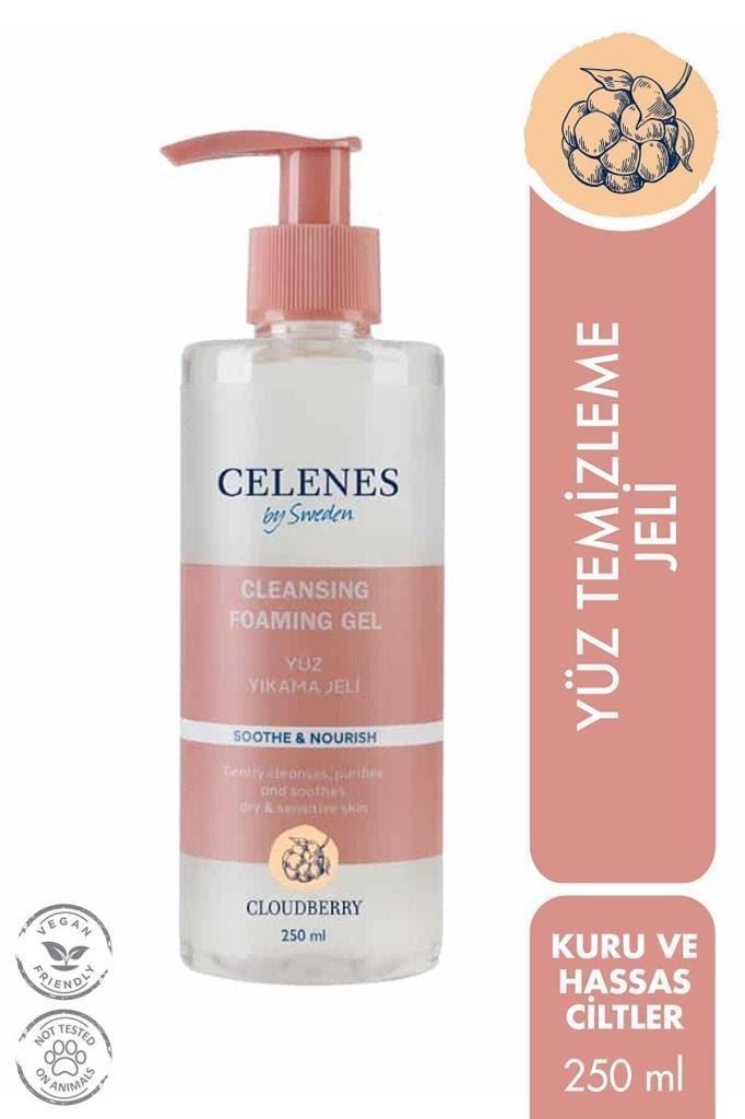 Celenes Cloudberry Cleansing Gel Dry - sensitive - 250ml | سيلينس جل التنظيف كلاودبيري الجاف - الحساس - 250 مل