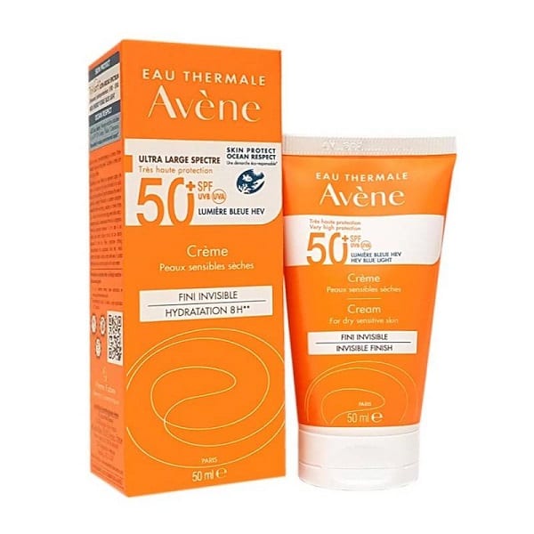 Avene Cream For Dry Sensitive Skin SPF50+ Invisible Finish, 50ml افين كريم للبشرة الجافة الحساسة بعامل حماية من الشمس 50 + لمسة نهائية غير مرئية ، 50 مل