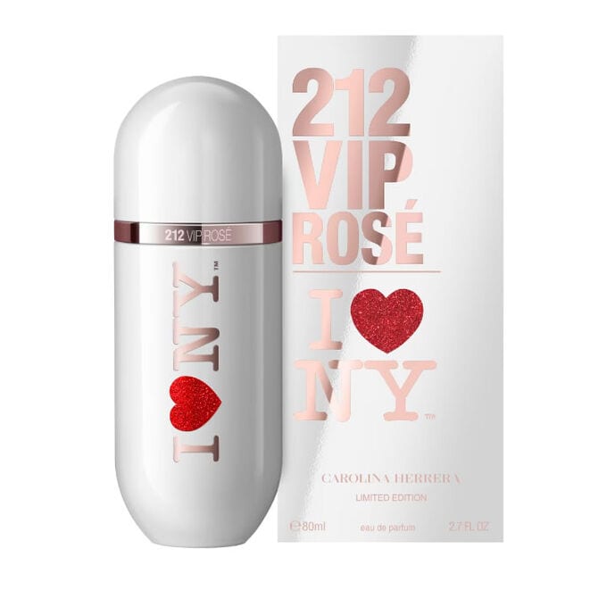 عطر كارولينا هيريرا 212 في اي بي روزي اي لاف نيويورك او دي بارفان 80 مل Carolina Herrera 212 Vip Rosé I Love NY Eau De Parfum Spray 80ml