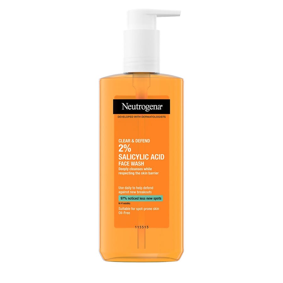 NEUTROGENA® Clear & Defend 2% Salicylic Acid Face Wash نيوتروجينا ® غسول الوجه كلير أند ديفند 2% من حمض الساليسيليك