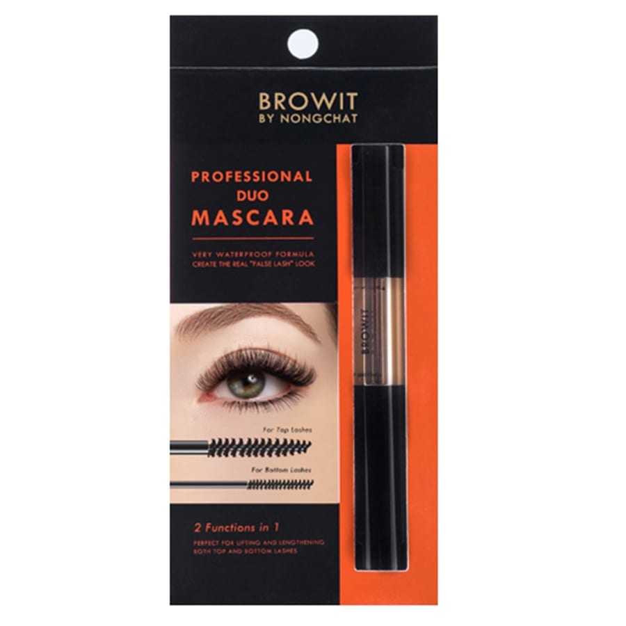 Browit Professional Duo Mascara 4+4g #Sexy Black برويت ماسكارا ثنائية احترافية للرموش الطويلة والسميكة