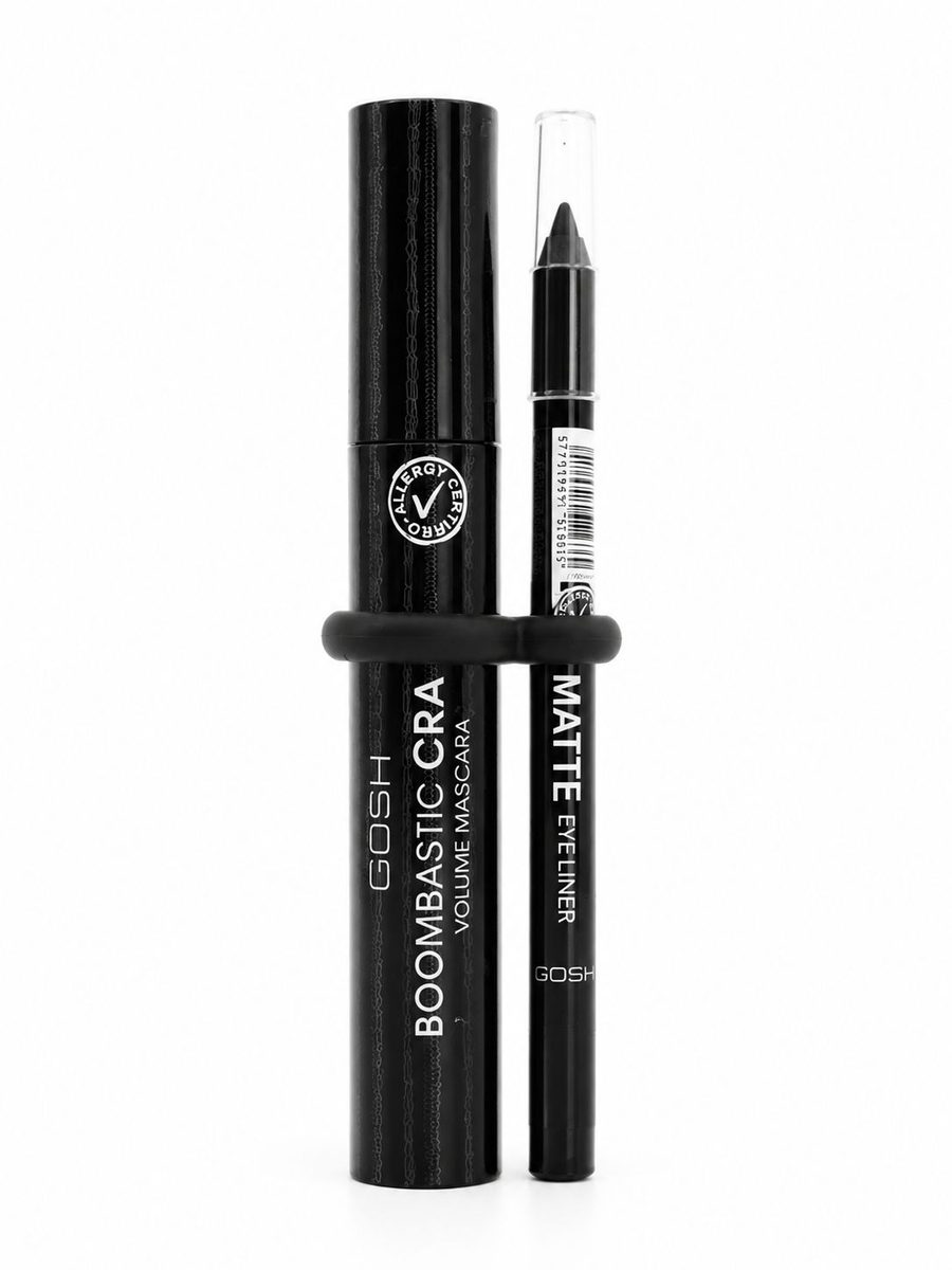 GOSH BOOMBASTIC CRAZY MASCARA | كوش ماسكارا بومباستك عرض مسكارة وكحل بلون اسود