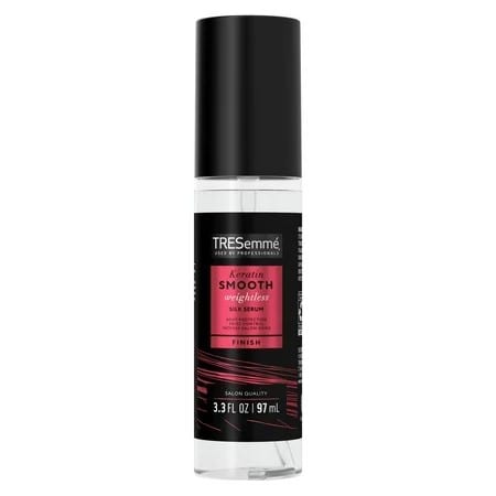 Tresemme Weightless Silk Serum for Intense Salon-Level Shine Keratin Smooth with Heat Protection and Frizz Control - 3.3oz سيروم ترسمي خفيف الوزن لشعر لامع وناعم حماية من الحرارة والتحكم في التجعد