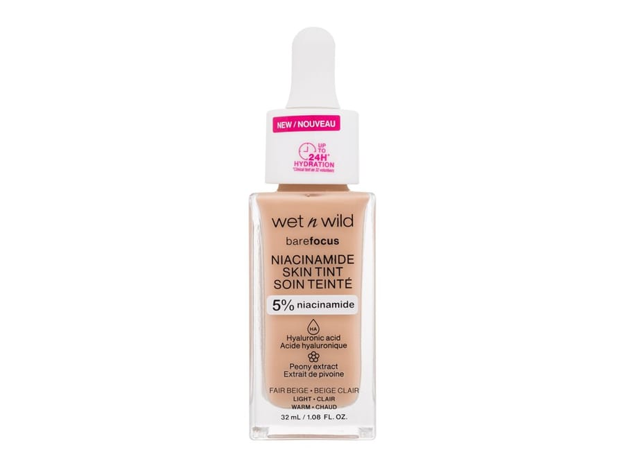 Wet n Wild Bare Focus Niacinamide Skin Tint 32ml ويت ان وايلد اساس تنت للبشرة مع 5% نياسناميد وحمض الهيالورونيك