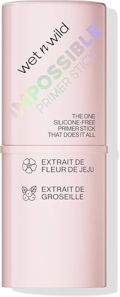 Wet n Wild Impossible Primer Stick, Mattifying Primer ويت ان وايلد برايمر للوجه ستك برايمر غير لامع غني بخلاصة عنب الثعلب المشرق وزهرة جيجو، يخفي مظهر المسام