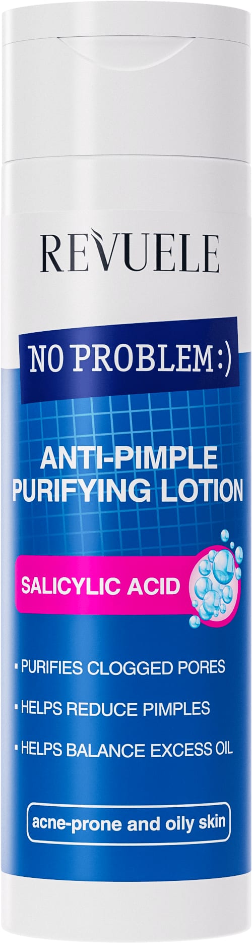 Revuele Anti-Pimple Purifying Lotion Salicylic Acid - 200ml | ريفويل تونر منقي لعلاج حب الشباب مع نسبة ترطيب بالساليسيليك اسيد - 200 مل