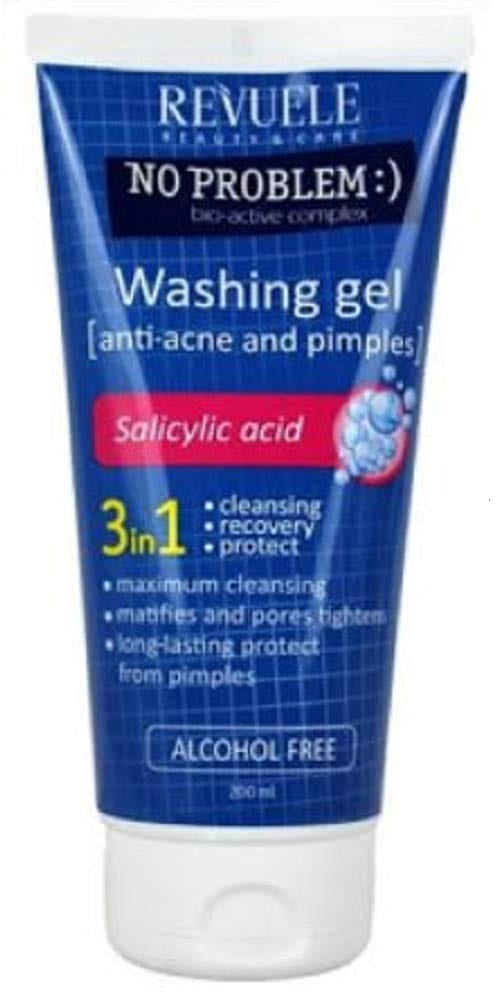 Revuele No Problem Salicylic Acid Cleansing Gel 3 in 1 - 200ml | ريفويل غسول ساليسليك اسيد 3 في 1 - 200 مل