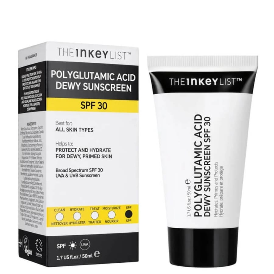 The Inkey List Polyglutamic Acid Sunscreen Spf30 ذا انكي ليست واقي شمسي بحمض البولي غلوتاميك بعامل حماية من الشمس 30
