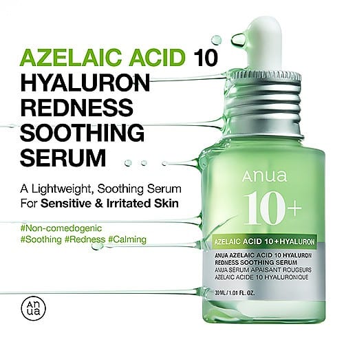 ANUA Azelaic Acid 10 Hyaluron Redness Soothing Serum سيروم بحمض الأزيليك 10 هيالورونيك من انوا