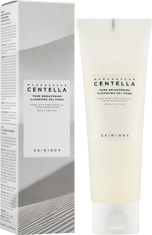 SKIN1004 Madagascar Centella Tone Brightening Cleansing Gel Foam,125ml غسول فوم لتفتيح البشرة من سكن1004 سنتيلا