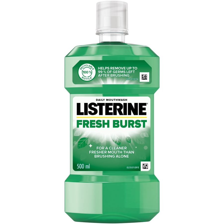 غسول الفم ليسترين فريش بيرست المضاد للبكتيريا 500 مل Listerine Freshburst Anti-Bacterial Mouthwash 500 ml