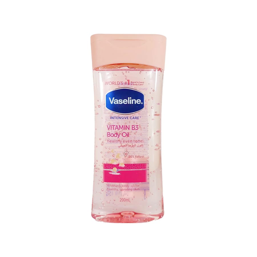 فازلين زيت الجسم بفيتامين B3 لتوحيد لون البشرة - 200مل VASELINE Intensive Care Vitamin B3 Body Oil