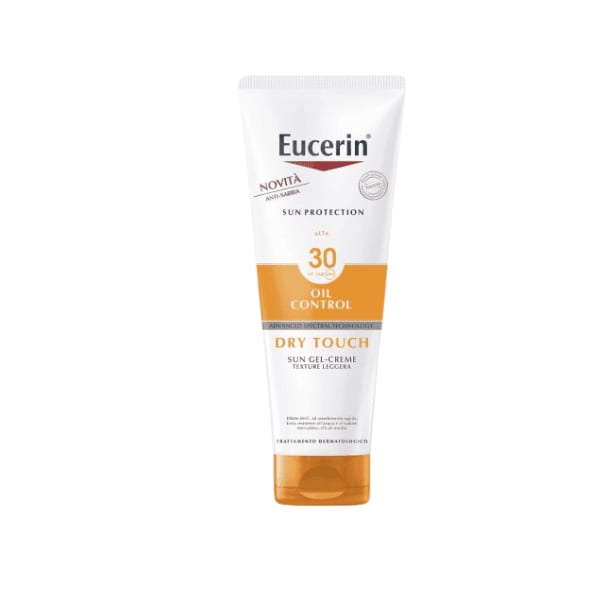 جل كريم الحماية من الشمس للتحكم بالزيوت من يوسيرين بعامل حماية من الشمس للجسم 30 200ml Eucerin Oil Control Sun Gel-Cream Dry Touch SPF 30