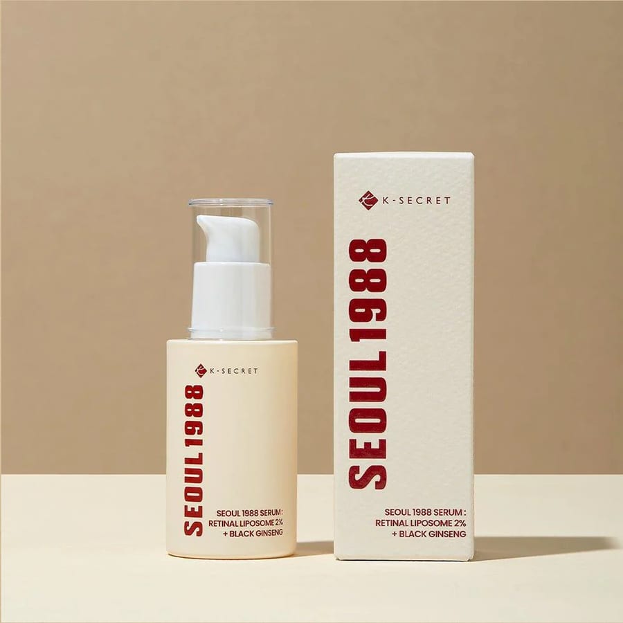 K-SECRET Seoul 1988 Retinal Liposome 2% + black Ginseng Serum سيروم ليبوسوم الشبكية 2% ​​+ الجينسنغ الأسود من كي سيكريت سيول 1988، 30 مل، من كي بيوتي