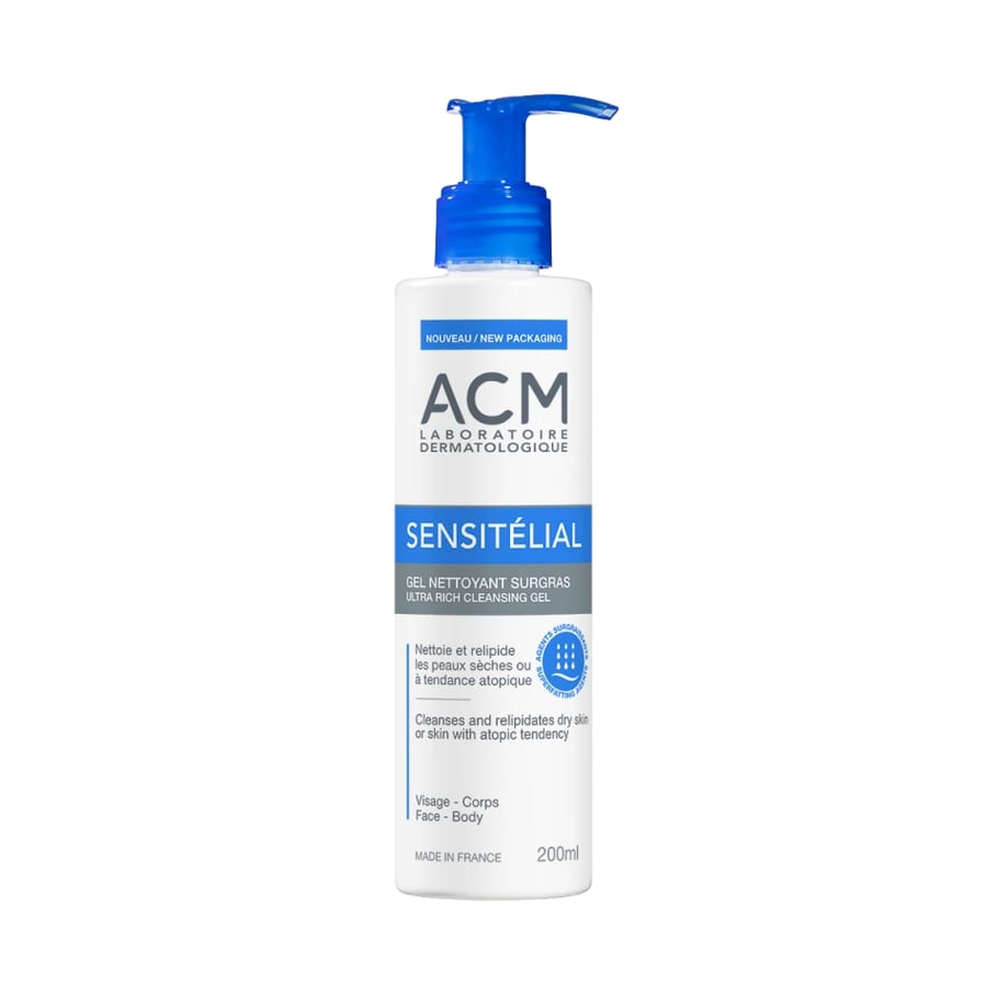 غسول الوجه جل منظف سنستيليال من أي سي إم - 200 مل ACM Sensitélial Supervette Gel Nettoyant 200 ml
