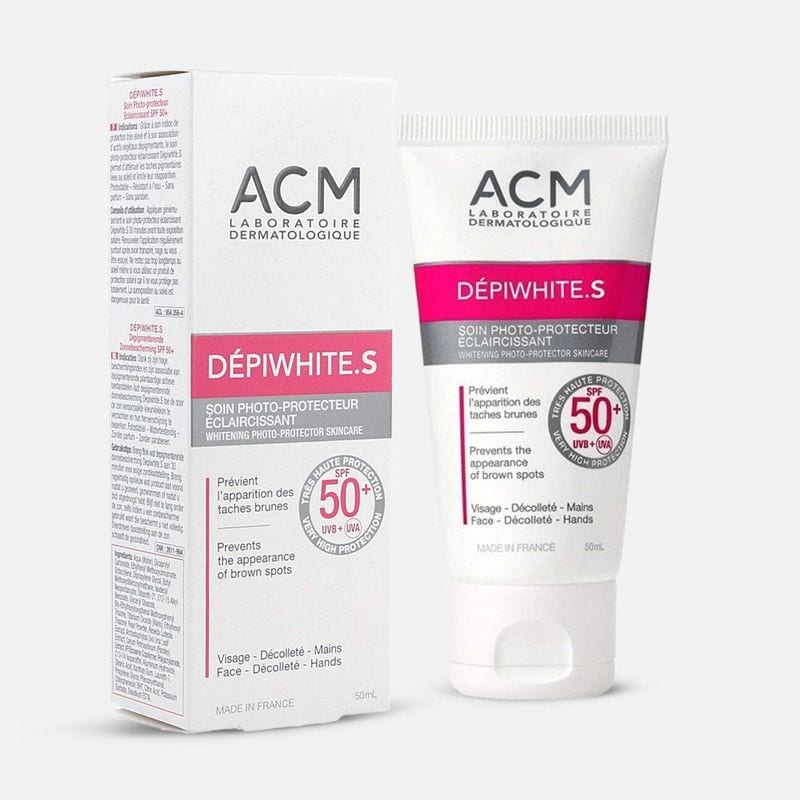 Acm Dépiwhite S Soin Photo-protecteur Éclaircissant SPF 50+ 50 ML كريم ديبي وايت اس لتفتيح اليدين والوجه بعامل حماية 50+ من أي سي إم - 50 مل
