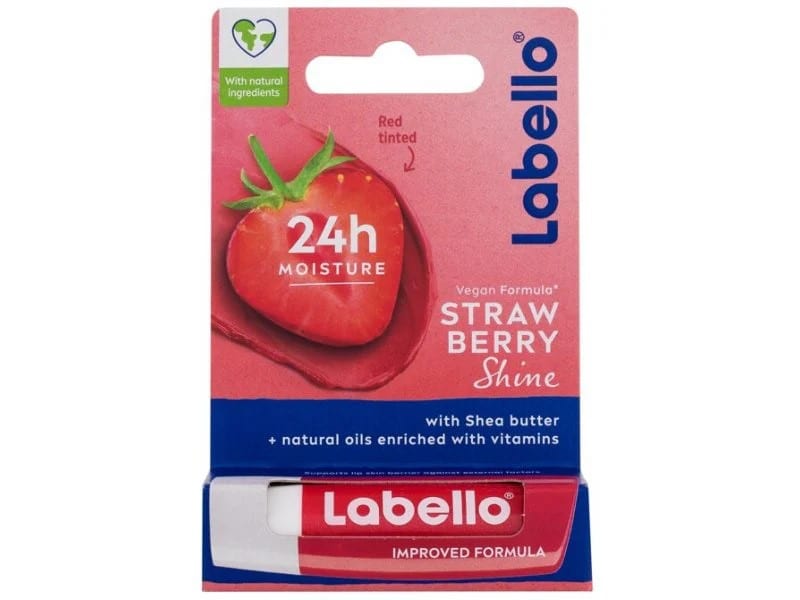 Labello 24h Lip Shine Moisture Tinted - 4.8g | لابيللو مرطب للشفاه 24 ساعة مع لون فراولة - 4.8 غرام
