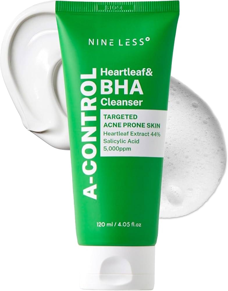 NINE LESS A-Control Heartleaf & BHA Cleanser - 120ml | ناين ليس غسول رغوي بأحماض ال Bha - 120 مل