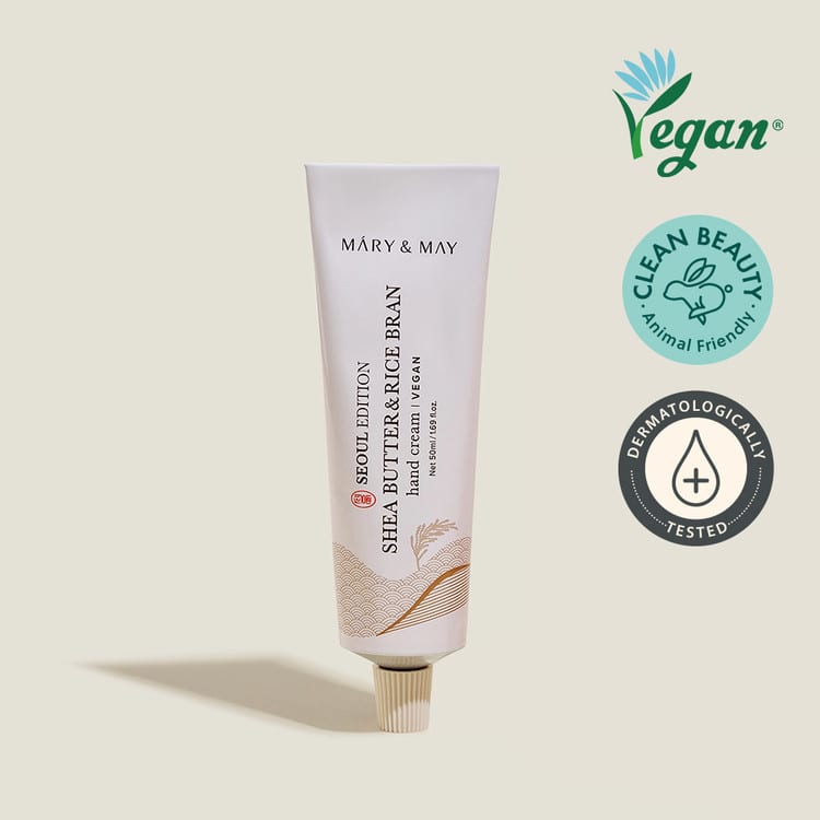 Mary&May Shea Butter & Rice Bran Hand Cream 50ml كريم اليدين بزبدة الشيا ونخالة الأرز من ماري آند ماي 50 مل