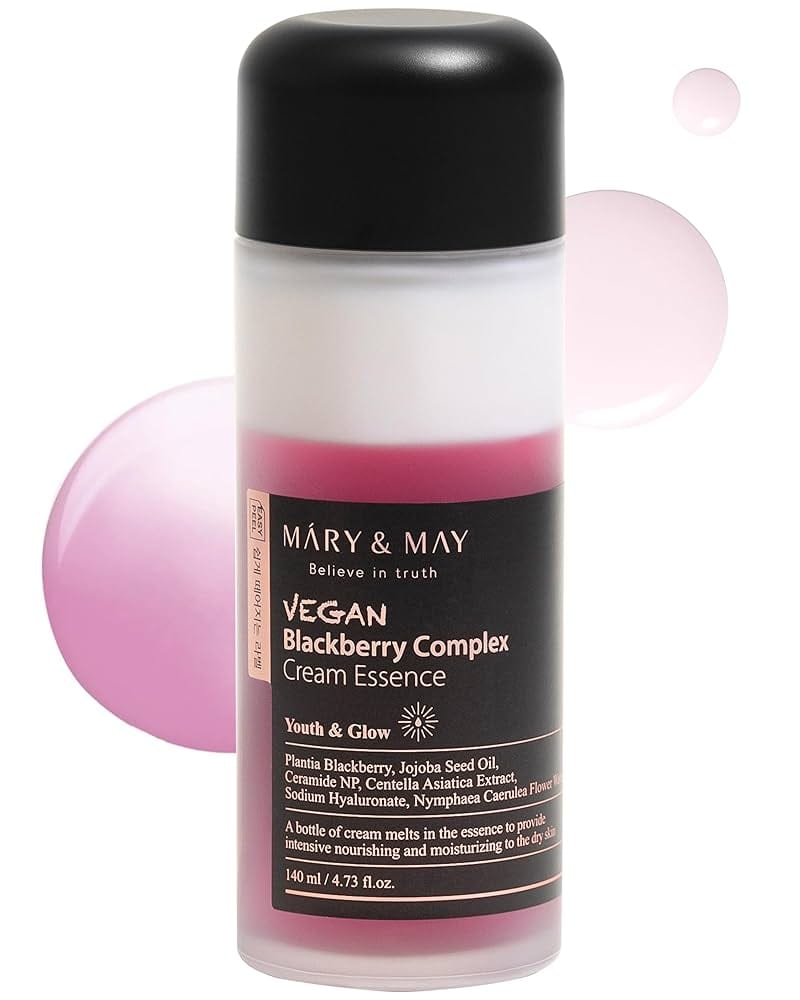 Vegan Blackberry Complex Cream Essence - 140ml كريم خلاصة التوت الأسود النباتي من ماري آند ماي، 140 مل
