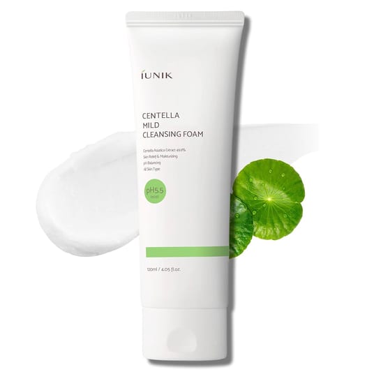 IUNIK Centella Mild Cleansing Foam - 120ml | ايونيك غسول رغوي خفيف بالسينتيلا - 120 مل