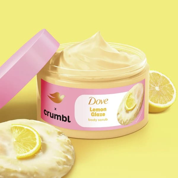 مقشر الجسم دوف كرامبل بنكهة كعكة الليمون Dove Crumbl Exfoliating Body Scrub Lemon Cookie