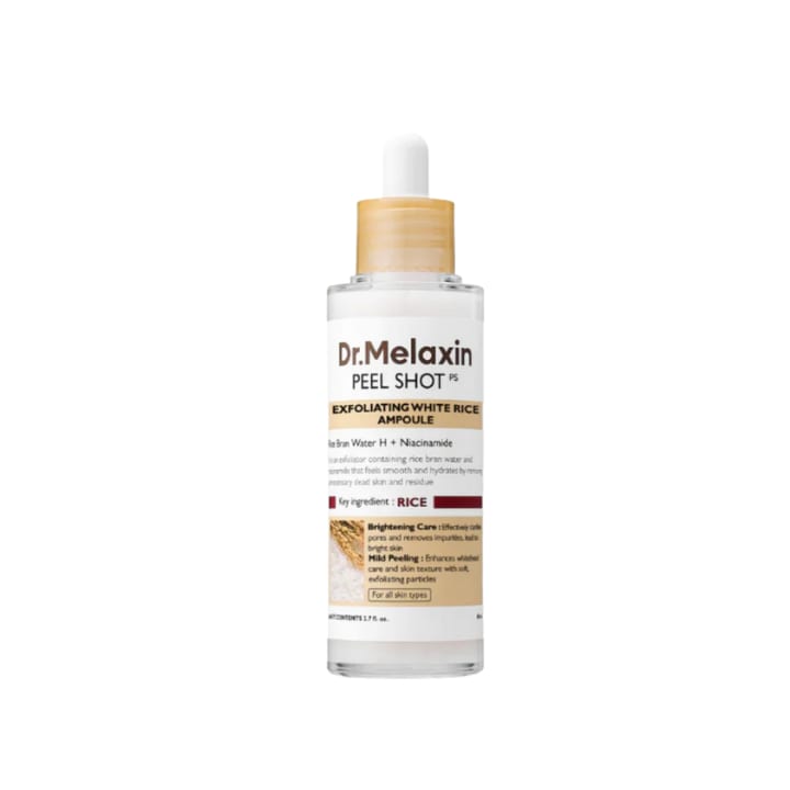 Dr. Melaxin Peel Shot Exfoliating White Rice Ampoule - 80ml | دكتور ميلاكسين امبول مقشر للبشرة بالأرز الأبيض - 80 مل
