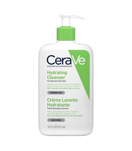 CeraVe Hydrating Cleanser for Normal to Dry Skin 473ml سيرافي غسول مرطب للبشرة العادية والجافة الاصدار الفرنسي