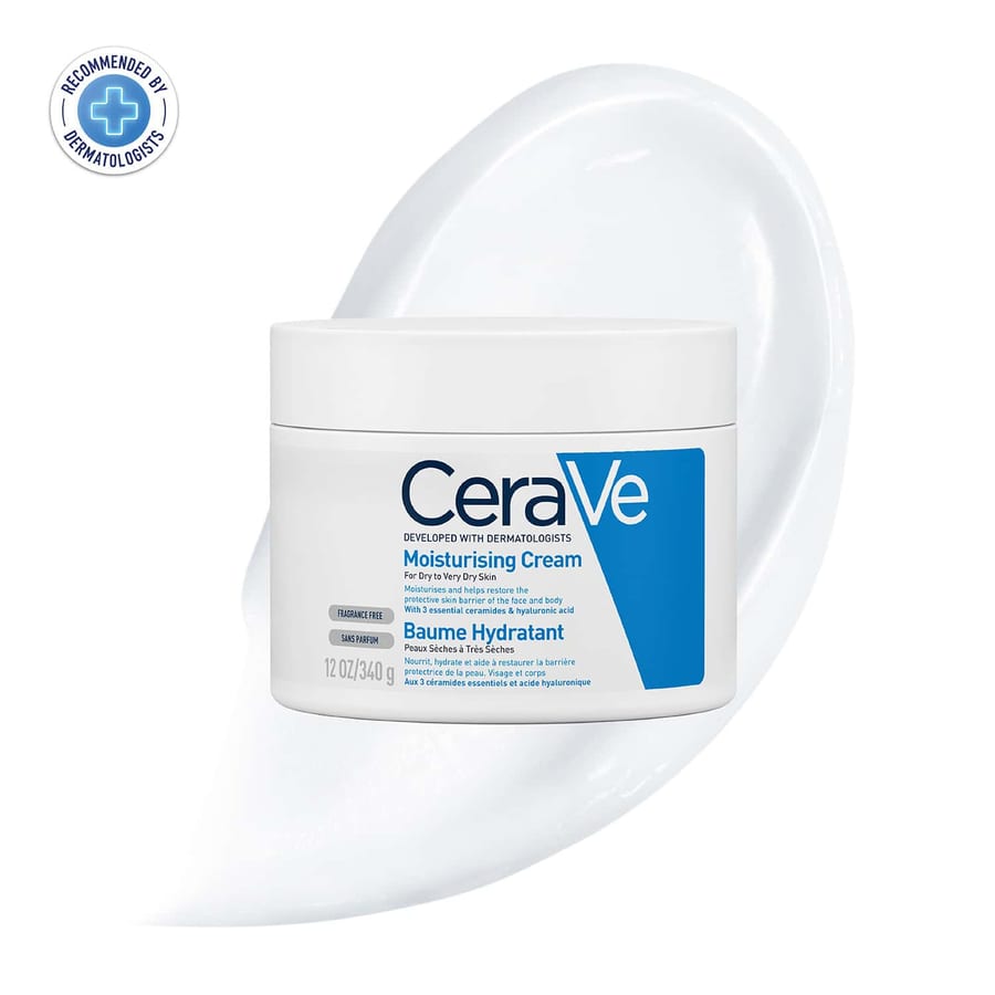 Cerave Moisturizing Cream for Dry to very dry skin(340 g ) سيرافي كريم مرطب للبشرة الجافة والجافة جداً الاصدار الفرنسي