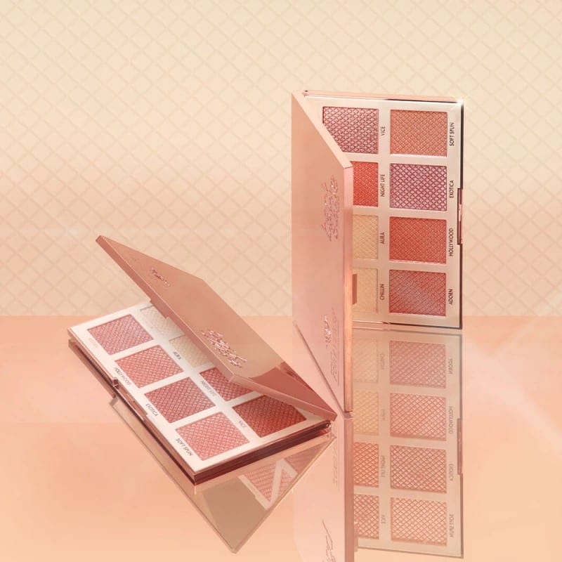 Essentials: 8-Color Highlight Palette forever52 فور ايفر52 باليت هايلايتر للوجه BKS002