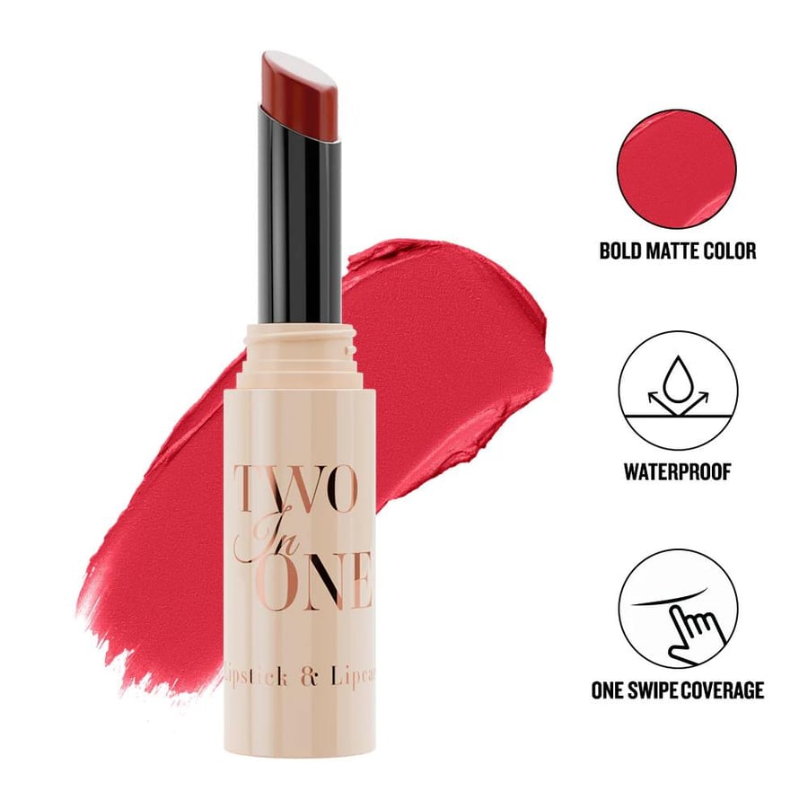 Two In One - Lipstick & Lipcare by Character Paris كاركتر احمر شفاه وخدود ستك كريمي