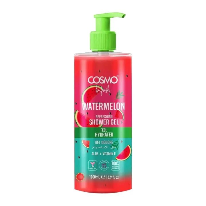COSMO WaterMelon Pefreshing Shower Gel - 1000ml| كوزمو جل استحمام للجسم برائحة البطيخ -1000 مل
