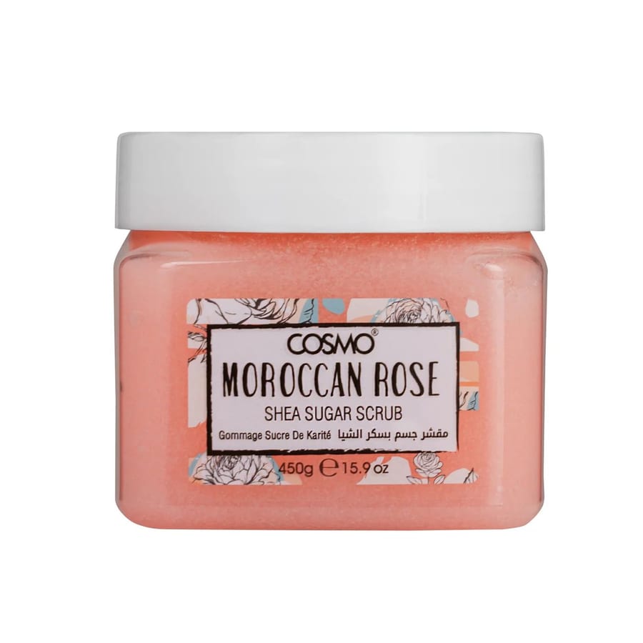 COSMO MOROCCAN ROSE SHEA SUGAR SCRUB 450g مقشر الجسم بسكر الشيا من كوزمو