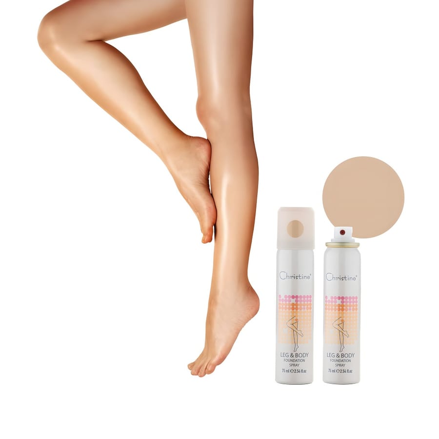 Christine Leg & Body Foundation Spray - 75ml | كريستين كريم أساس بخاخ للجسم وللساقين - 75 مل