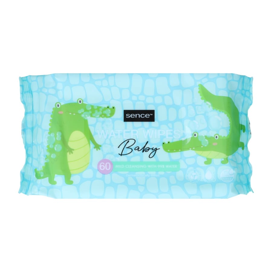 Sence Baby Wipes Water مناديل سينس للاطفال المبللة بالماء 60 قطعة
