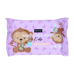 Sence Beauty Hand & Face Wipes Kids - 40Pcs مناديل سينس للاطفال والرضع، منعشة لليدين والوجه