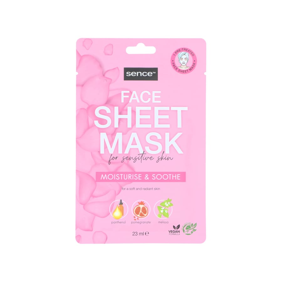 Ansikte Rengöring - Sence Facial Sheet Mask 23Ml Sensitive Skin - Sence قناع الوجه المرطب من سينس للبشرة الحساسة 23 مل
