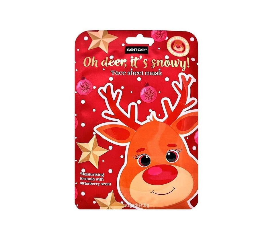 SENCE BEAUTY Face Sheet Mask – OH DEER, ITS SNOWY قناع الوجه من سينس بيوتي