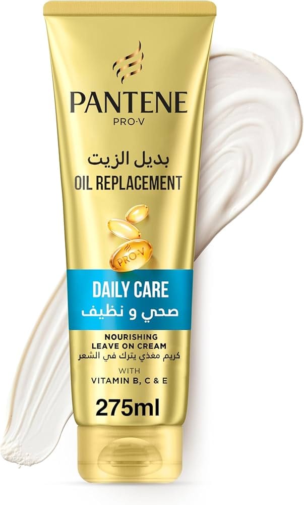 Pantene Pro-V Daily Care Oil Replacement Leave-On Cream, 275 ml كريم بانتين برو-في للعناية اليومية، بديل للزيوت، يُترك على البشرة، 275 مل