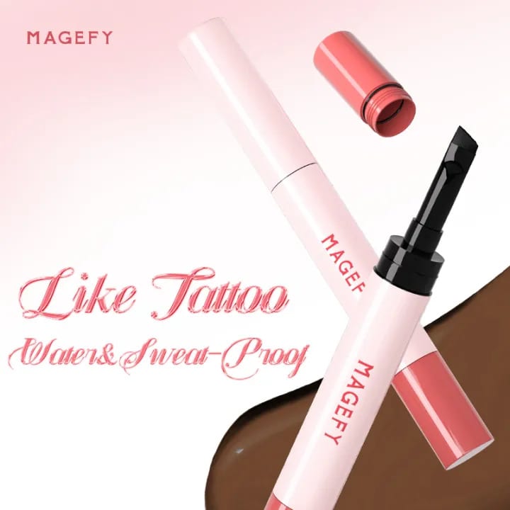 Magefy Eyebrow Pomade Alis 2 in 1 Brush Cream Waterproof & Anti Luntur MF-E06 جل حواجب ماجيفي فرشاة 2 في 1، مقاوم للماء
