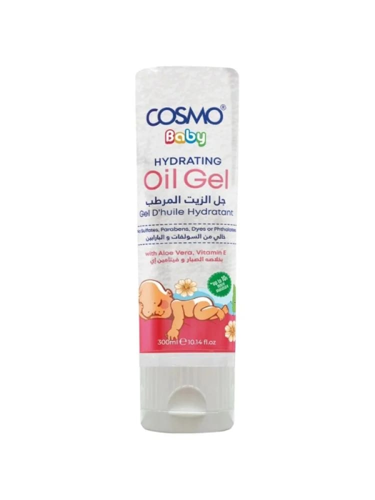جل الزيت المرطب بخلاصه الصبار وفيتامين إي من كوزمو ، 300 مل Cosmo - Aloe Vera & Vitamin E Moisturizing Oil Gel, 300ml