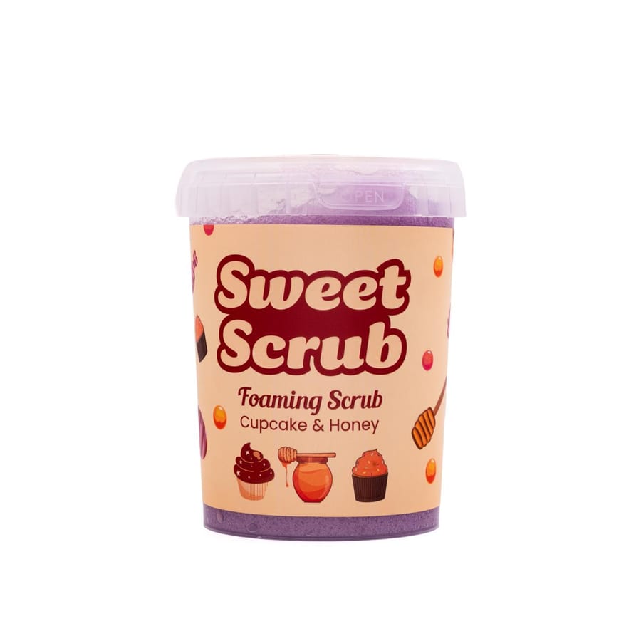 SWEET SCRUB FOAMING SCRUB CUPCAKE & HONEY BODY SCRUB سويت سكراب رغوي مقشر للجسم