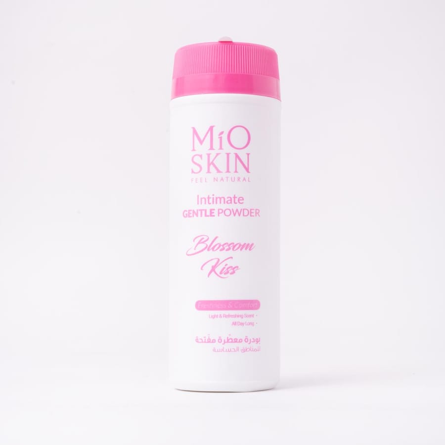 MIO SKIN FEEL NATURAL INTIMATE GENTLE POWDER – BLOSSOM KISS 100g مايو سكن بودرة معطرة ومفتحة للمناطق الحساسة