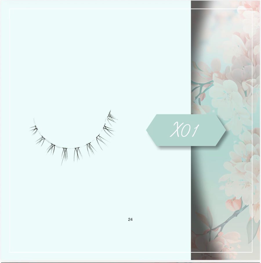 رموش سفلية لاصقة برتي لاشز pretty lashes x01