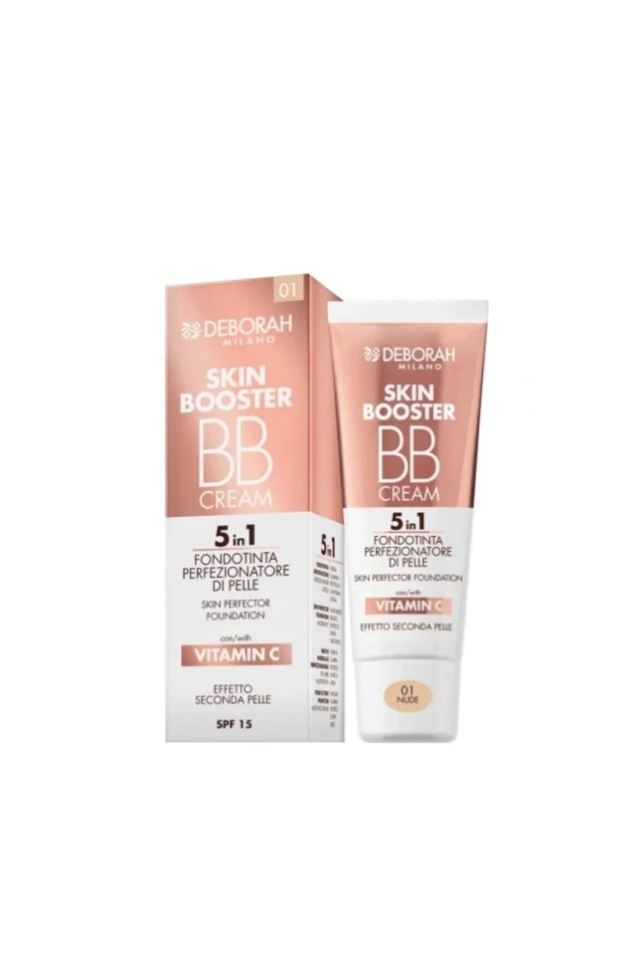 Deborah Milano BB Cream Skin Booster Makeup Set, SPF 15 with Vitamin C كريم ديبورا سكين بوستر بي بي 5 في 1 بعامل حماية من الشمس 15