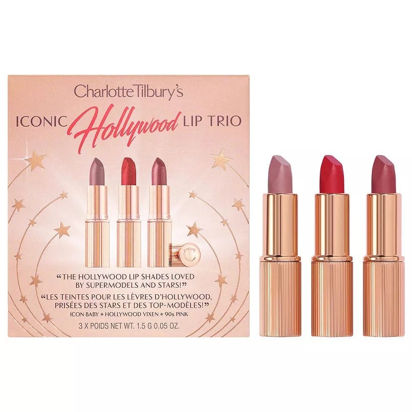 CHARLOTTE TILBURY Hollywood Mini Lip Trio شارلوت تيلبري مجموعة أحمر شفاه هوليوود المصغرة