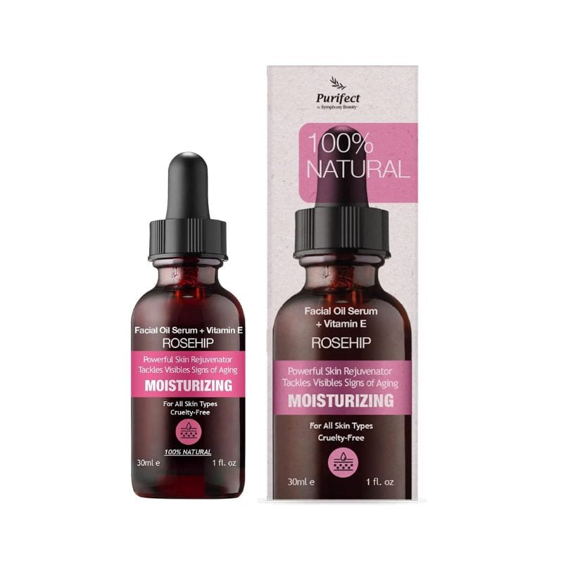 PURIFECT FACIAL OIL SERUM 30 ML بيورفيكت سيروم زيت الوجه مرطب ثمر الورد + فيتامين هـ 30 مل