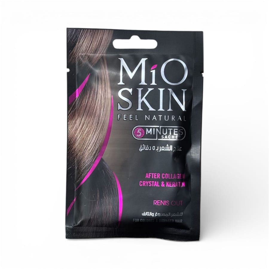 MIOSKIN 5MINUTES SACHET AFTER COLLAGEN CRYSTAL&KERATIN مايو سكن شيت ماسك علاج للشعر ب5 دقايق للشعر المصبوغ والتالف 50مل